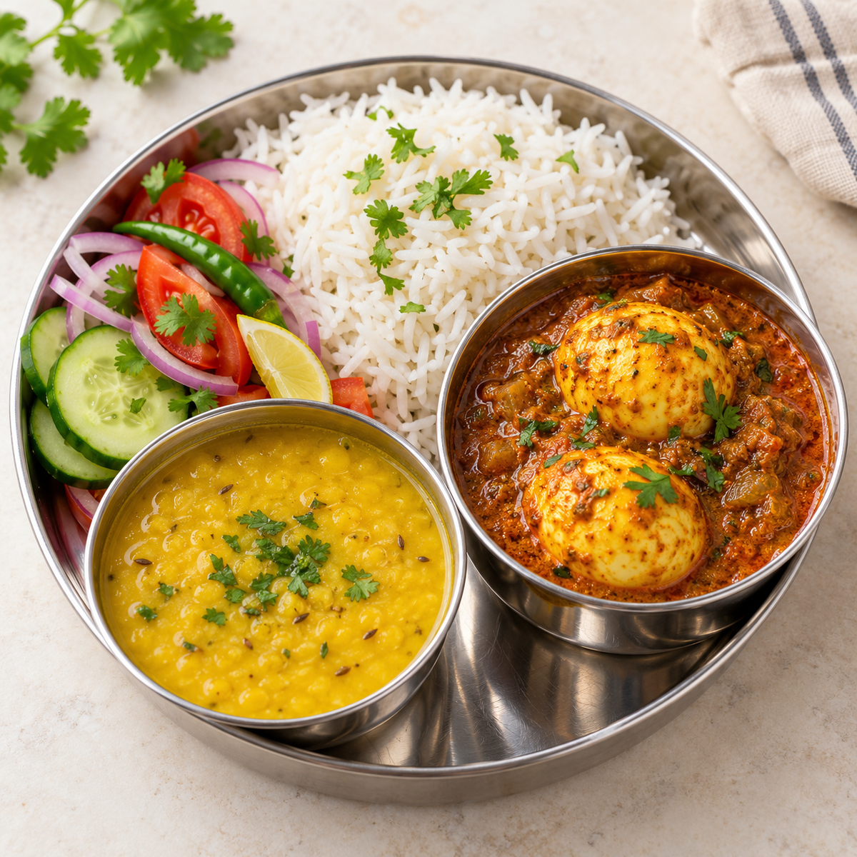 Mini Egg Thali — HealthyBite Co., Kestopur food image